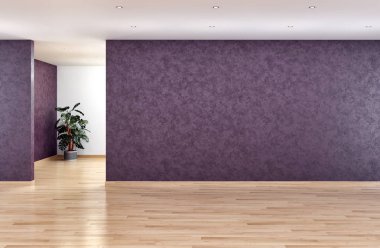 büyük lüks modern parlak iç Oda illüstrasyon 3d render