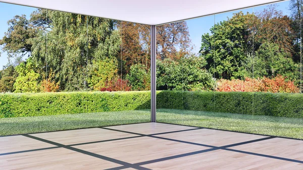 büyük lüks modern parlak iç Oda illüstrasyon 3d render