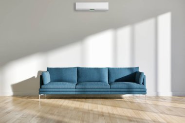 büyük lüks modern parlak iç mekanları ile Klima illus