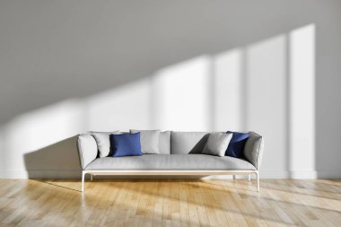 büyük lüks modern parlak iç Oda illüstrasyon 3d render