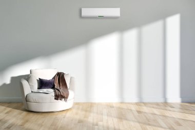 büyük lüks modern parlak iç mekanları ile Klima illus