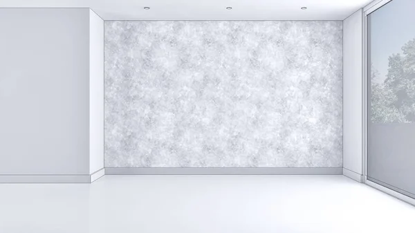 Gran lujo moderno interiores luminosos sala de ilustración 3D render — Foto de Stock