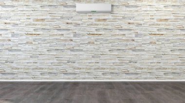 büyük lüks modern parlak iç mekanları ile Klima illus