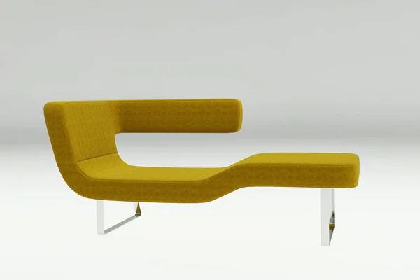 Sofa geïsoleerd op witte achtergrond 3D rendering illustratie — Stockfoto