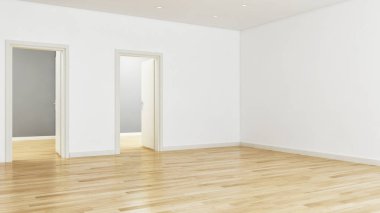 büyük lüks modern parlak iç Oda illüstrasyon 3d render