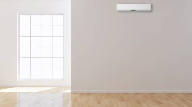 Modern boş boşaltmak Oda illüstrasyon geniş lüks aydınlık 