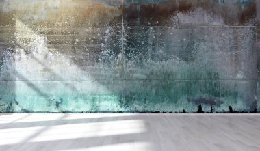 Modern boş boşaltmak Oda illüstrasyon geniş lüks aydınlık 