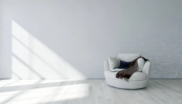 Velké luxusní moderní světlé interiéry místnosti obrázek 3d vykreslení — Stock fotografie