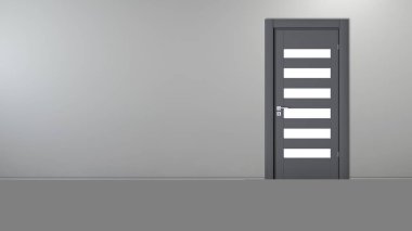 Kapı illüstrasyon büyük lüks modern aydınlık iç oda