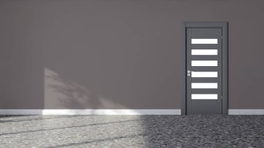 Kapı illüstrasyon büyük lüks modern aydınlık iç oda