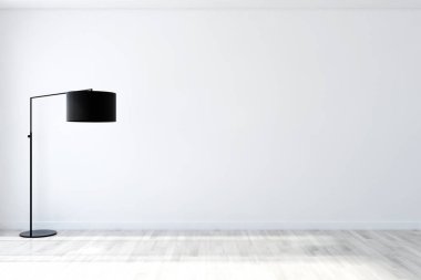 büyük lüks modern parlak iç Oda illüstrasyon 3d render