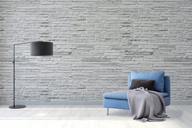 büyük lüks modern parlak iç Oda illüstrasyon 3d render