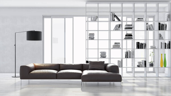 большая роскошь современные яркие интерьеры комнаты иллюстрация 3D рендеринг
