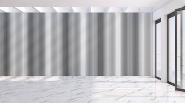 büyük lüks modern parlak iç Oda illüstrasyon 3d render