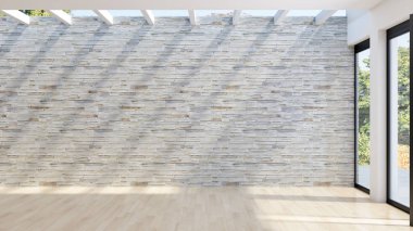 büyük lüks modern parlak iç Oda illüstrasyon 3d render