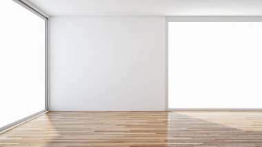 büyük lüks modern parlak iç Oda illüstrasyon 3d render