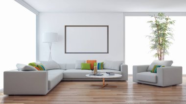 büyük lüks modern parlak iç mekanları ile alay poster çerçeve ben