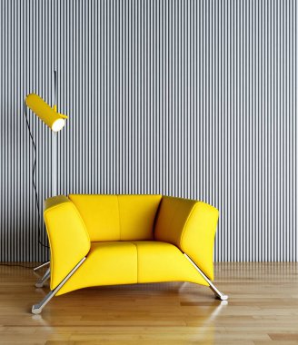 büyük lüks modern parlak iç Oda illüstrasyon 3d render