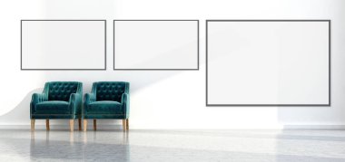 büyük lüks modern parlak iç mekanları ile alay poster çerçeve ben