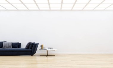 büyük lüks modern parlak iç Oda illüstrasyon 3d render