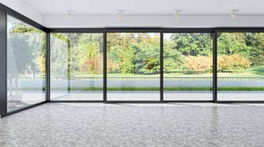 büyük lüks modern parlak iç Oda illüstrasyon 3d render