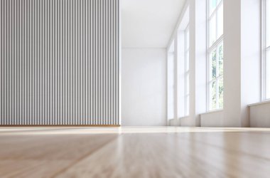 Modern boş boşaltmak Oda illüstrasyon geniş lüks aydınlık 