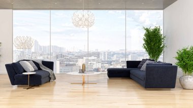 büyük lüks modern parlak iç bitkiler hasta oturma odası