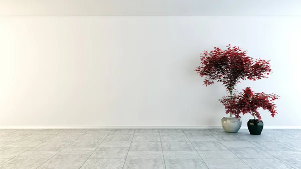 Grand luxe moderne lumineux intérieurs chambre vide illustration 3D — Photo
