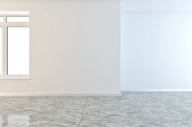 Modern boş boşaltmak Oda illüstrasyon geniş lüks aydınlık 