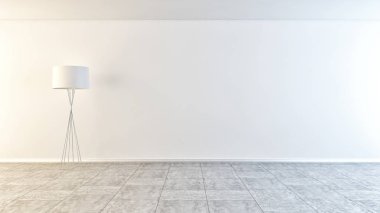 Modern boş boşaltmak Oda illüstrasyon geniş lüks aydınlık 