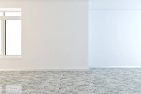 큰 럭셔리 현대 밝은 인테리어 빈 방 그림 3D — 스톡 사진