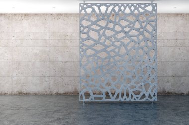 büyük lüks modern parlak iç Oda illüstrasyon 3d render