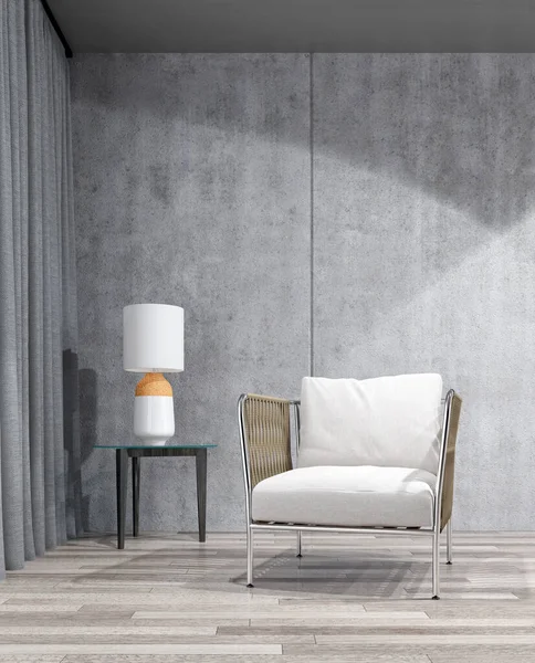 Velké luxusní moderní světlé interiéry obývacího pokoje obrázek 3d — Stock fotografie