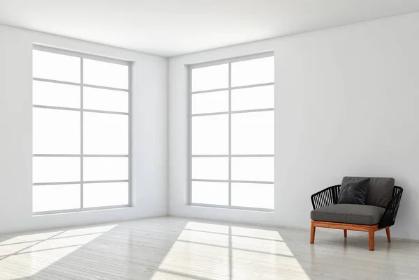 Grand luxe moderne lumineux intérieur chambre illustration rendu 3D — Photo