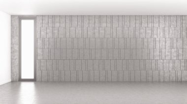 Büyük lüks, modern, parlak iç mekanlar. Oturma odası tasviri. 3D görüntüleme.