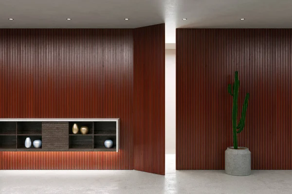 Große Luxus Moderne Helle Innenräume Wohnzimmer Mockup Illustration Rendering Computer — Stockfoto