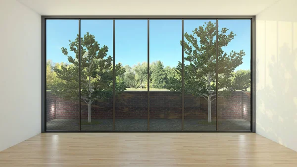 Büyük lüks, modern, parlak iç mekanlar. Oturma odası tasviri. 3D görüntüleme.