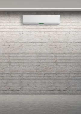 Büyük lüks, modern, aydınlık bir oturma odası. Klima modelleme çizimi 3D.