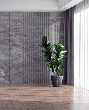 3D tasviri, büyük lüks, modern, parlak iç mekânlar sunuyor. Oturma odasındaki model bilgisayarlar dijital olarak oluşturuluyor.