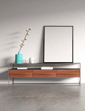 3D tasviri, büyük lüks, modern, parlak iç mekânlar sunuyor. Oturma odasındaki model bilgisayarlar dijital olarak oluşturuluyor.