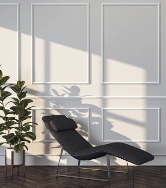 3D tasviri, büyük lüks, modern, parlak iç mekânlar sunuyor. Oturma odasındaki model bilgisayarlar dijital olarak oluşturuluyor.