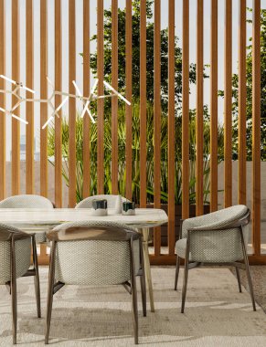 Büyük lüks, modern, parlak iç mekan. Oturma odası tasviri 3D canlandırma.