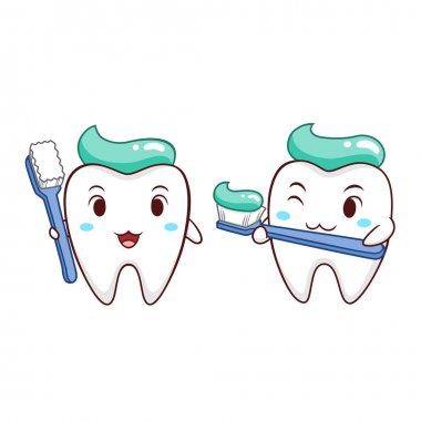 Diş diş fırçasının karikatür Illustration.