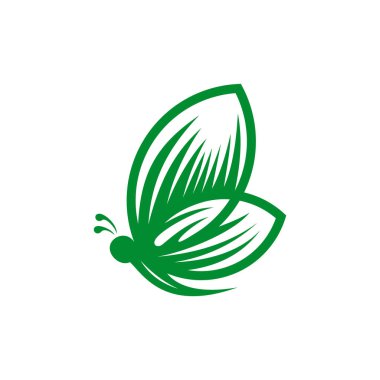 Soyut kelebek logosu şablon vektör illüstrasyon