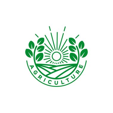 Tarım logo şablonu vektör çizim