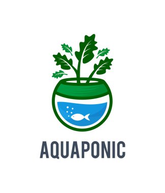 aquaponic vektör, sembol ve simge aquaponic