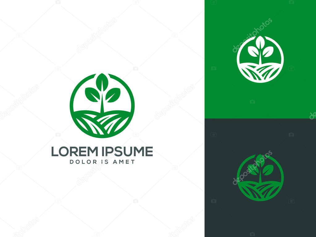  Agriculture logo template vector illustration