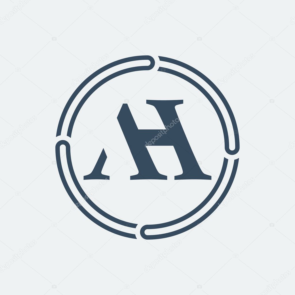 AH logo design - vector