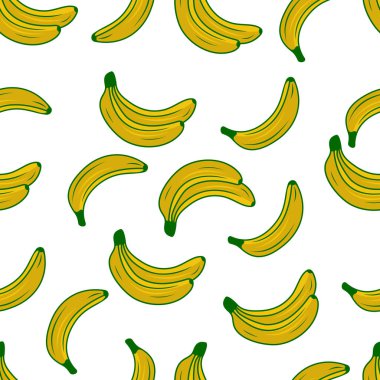 muz meyve dikişsiz desen vektör illustratio