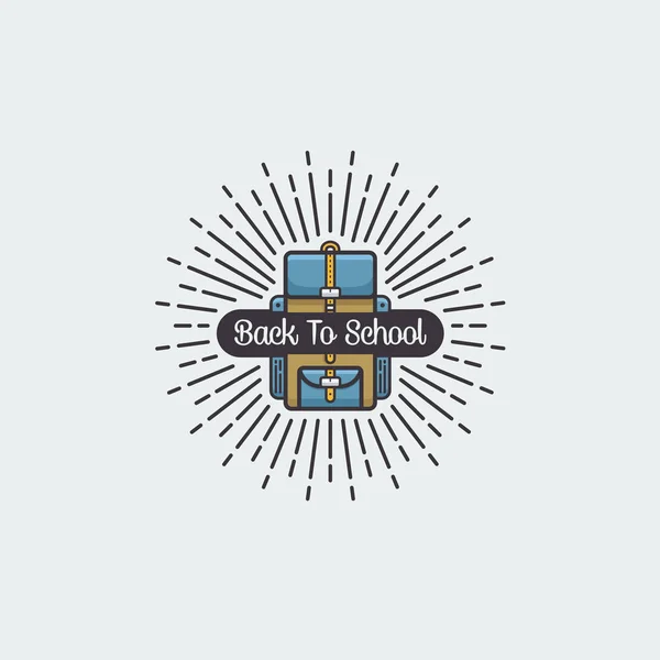 Volver Ilustración Vector Icono Escuela — Vector de stock